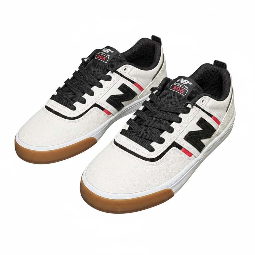 New Balance Numeric 306 Jamie Foy White Black Red Gum Size 11 (Y2K skate-core)